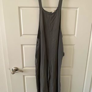 Charcoal grey linen jumpsuit